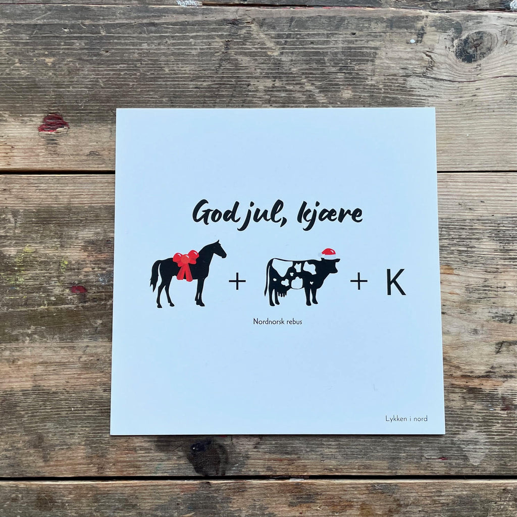 Postkort - Hæstkuk - jul