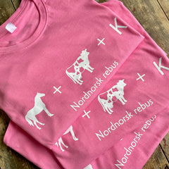 T-skjorte - nordnorsk rebus - hæstkuk - rosa