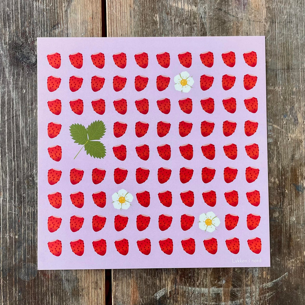Markjordbær - postkort