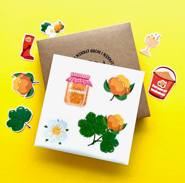 Sett med klistremerker - Multebær